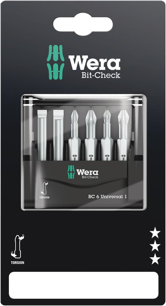 Wera Bit-Check set bitova 6 Universal 6 komada, 05073635001