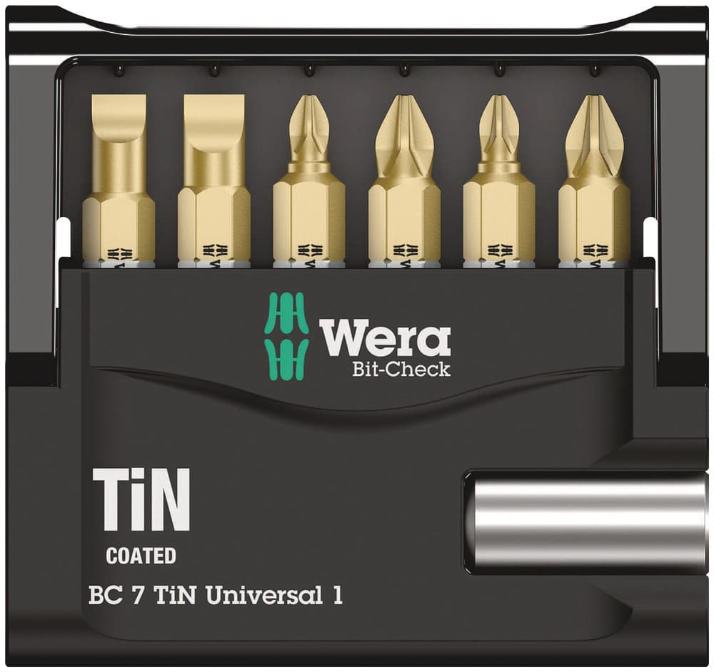 Wera Bit-Check 7 TIN Universal set bitova, 7 komada, 05073537001