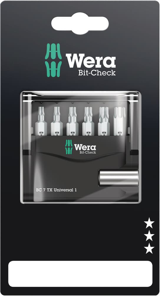 Wera Bit-Check 7 TX Universal set bitova, 7 komada, 05073404001