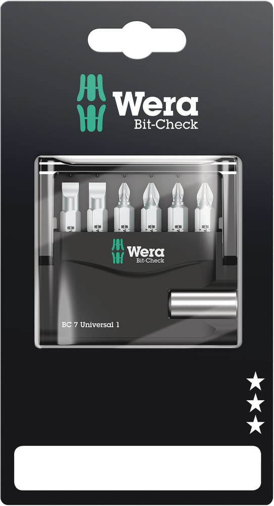 Wera Bit-Check 7 Universal set bitova, 7 komada, 05073406001