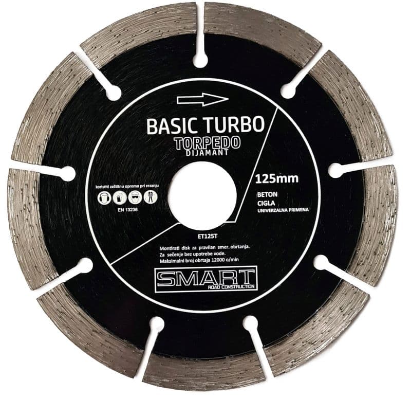 Torpedo ET125S Dijamantski disk za sečenje betona Basic 125mm