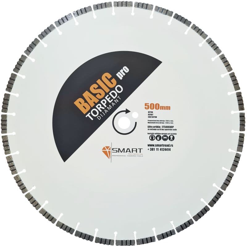 Torpedo ET500EKO Dijamantski disk Basic Combo 500mm beton/asfalt