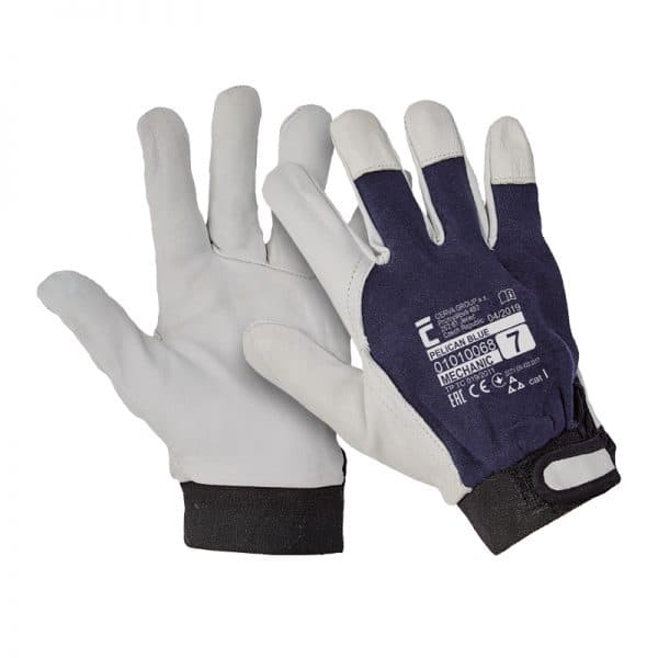 Pelican Blue - kombinovane rukavice sa dlanom od mekane kozje kože