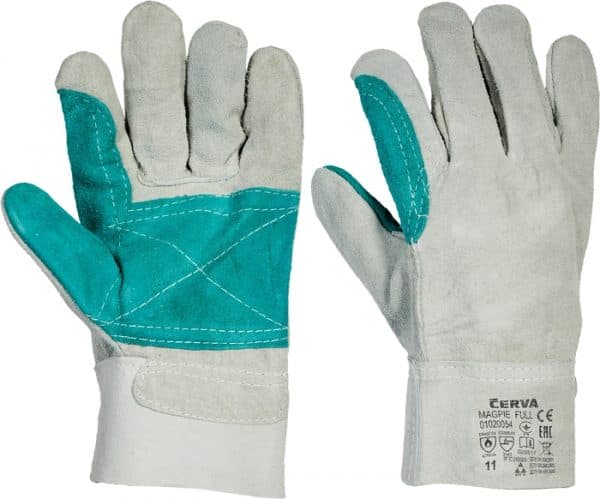 Magpie Full - rukavice od goveđe kože sa ojačanjem na dlanom od goveđeg špalta 