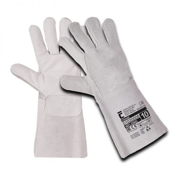 Crane - rukavice za zavarivače, sa mekanom goveđom kožom na dlanu i nadlanicom od špalta 