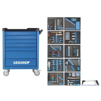 Gedore kolica za alat WORKSTER SMARTLINE sa asortimanom alata 308-delni WSL-L-TS-308