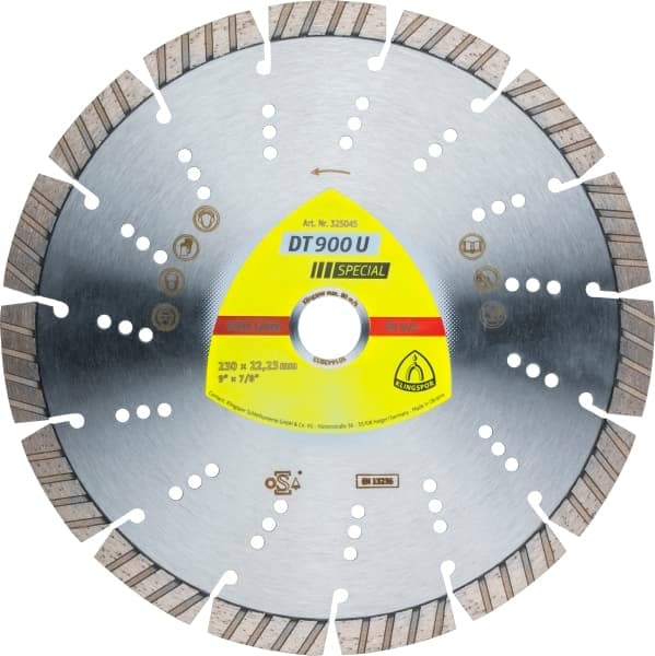 Klingspor DT 900 U Special Dijamantska ploča za ugaone brusilice, 325045, 230 mm