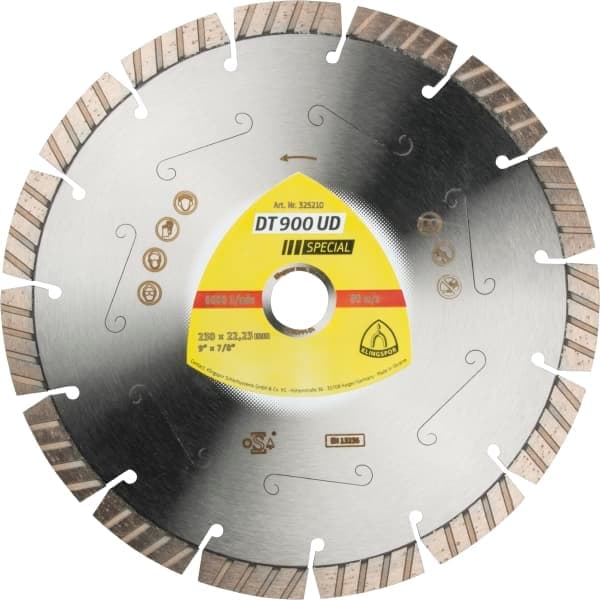 Klingspor DT 900 UD Special Dijamantska ploča za ugaone brusilice, 325210, 230 mm