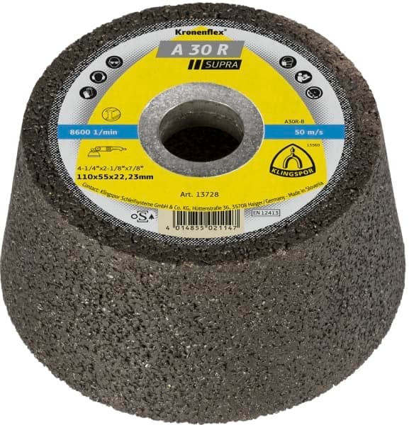 Klingspor A 30 R Supra Brusna šolja Kronenflex®, 13728, 110 mm