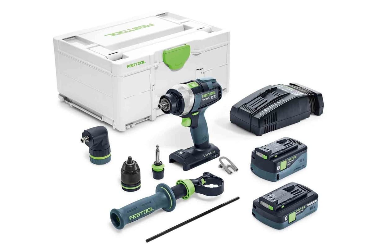 Festool Baterijska bušilica/odvrtač QUADRIVE TDC 18/4 5,0/4,0 I-Set, F 577612