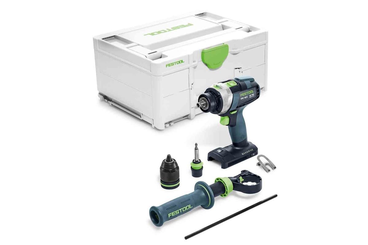 Festool Baterijska bušilica-odvrtač QUADRIVE TPC 18/4 I-Basic-Set, F 577625