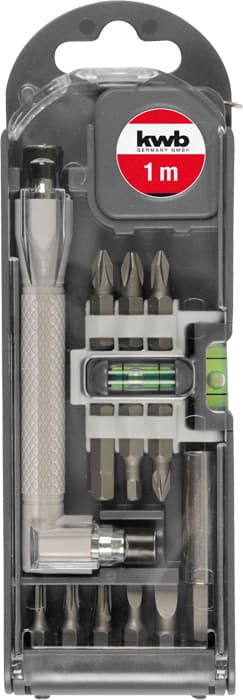 KWB 49116790 set bitova, 14 delova, sa metrom i libelom - slika 3