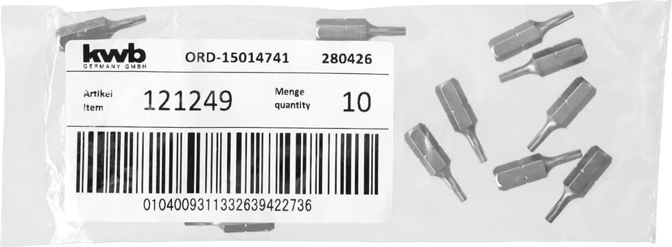 KWB 49121249 bit 25 mm Torx 9 industrijski čelik - slika 3