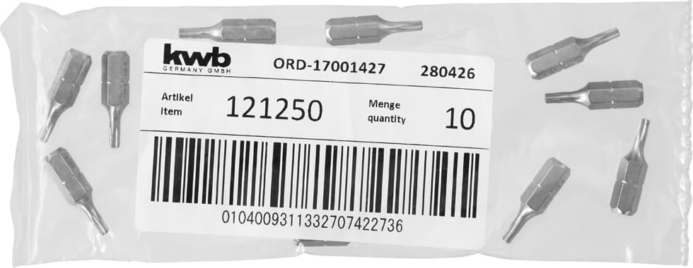 KWB 49121250 bit 25 mm Torx 10 industrijski čelik - slika 3