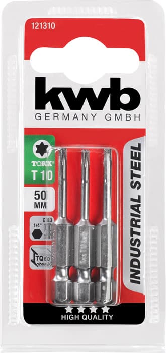 KWB 49121310 3 bita 50 mm Torx 10 industrijski čelik - slika 3