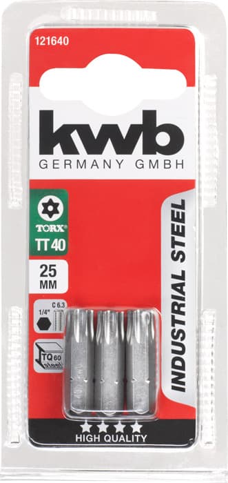 KWB 49121640 3 bita 25 mm T-Torx 40 industrijski čelik - slika 3