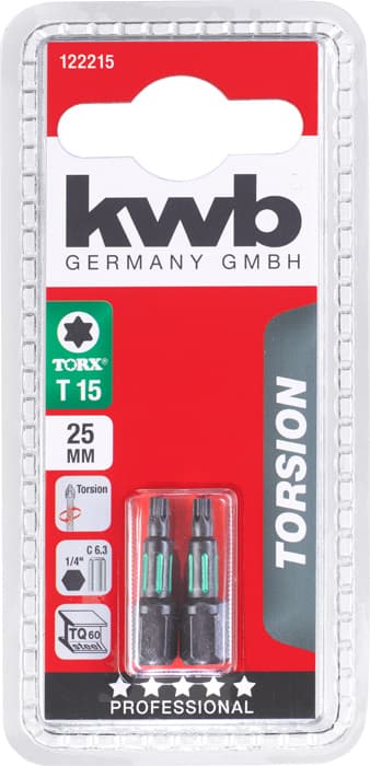 KWB 49122215 2 bita 25 mm Torx 15 Torsion - slika 2