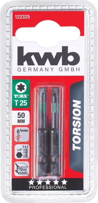 KWB 49122325 2 bita 50 mm Torx 25 Torsion - slika 2