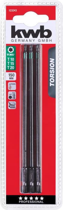 KWB 49123243 3 bita 150 mm T set 1 Torsion - slika 3