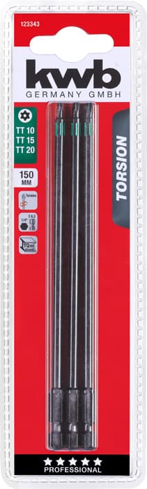 KWB 49123343 3 bita 150 mm TT set 1 Torsion - slika 3