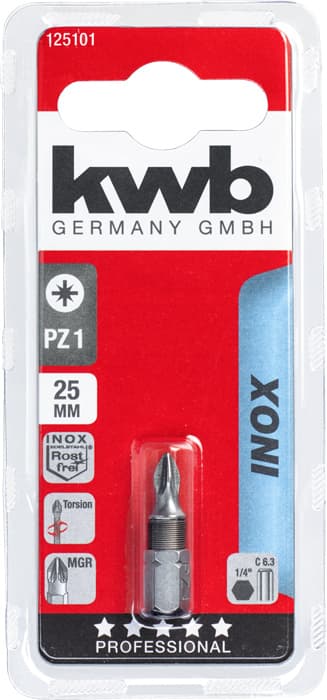 KWB 49125101 bit 25 mm PZ 1 Inox SB - slika 2