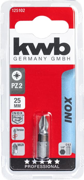 KWB 49125102 bit 25 mm PZ 2 Inox SB - slika 2