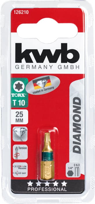 KWB 49126210 bit 25 mm Torx 10 dijamantski SB - slika 2