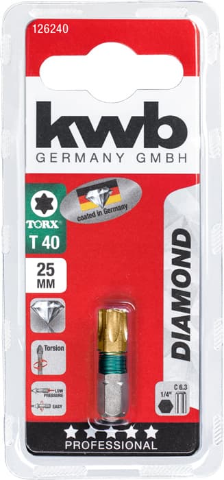KWB 49126240 bit 25 mm Torx 40 dijamantski SB - slika 2