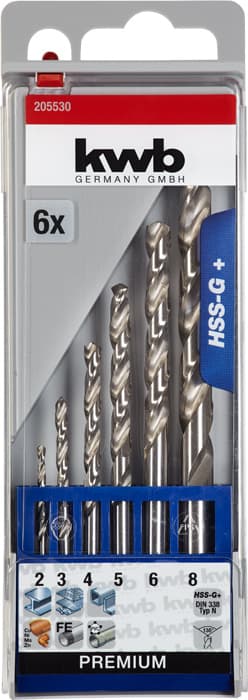 KWB 49205530 HSS-G set burgija 2-8 mm, 6 delova - slika 3