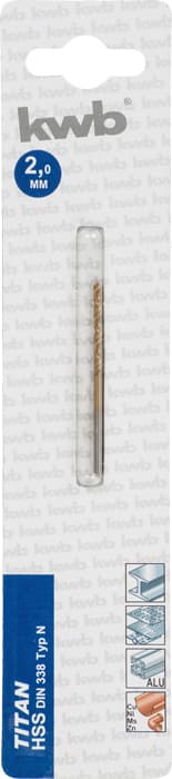 KWB 49237320 TitanIUM HSS-G TIN Twist burgija 2,0 mm - slika 3