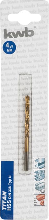 KWB 49237345 TitanIUM HSS-G TIN Twist burgija 4,5 mm - slika 3