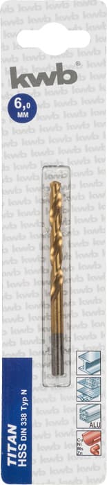 KWB 49237360 TitanIUM HSS-G TIN Twist burgija 6,0 mm - slika 3