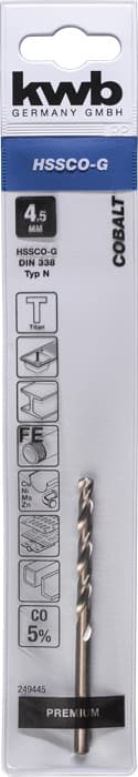 KWB 49249445 HSS-Co Cobalt Twist burgija 4,5 mm - slika 3