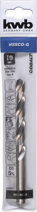 KWB 49249500 HSS-Co Cobalt Twist DRILL10,0 mm - slika 3