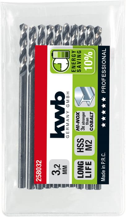 KWB 49258032 HI-Nox HSS M2 burgija za metal, 3,2 mm - slika 2