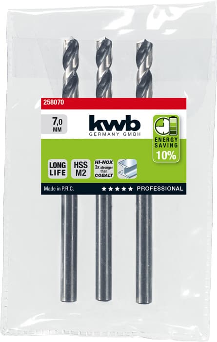 KWB 49258070 HI-Nox HSS M2 burgija za metal, 7 mm - slika 2