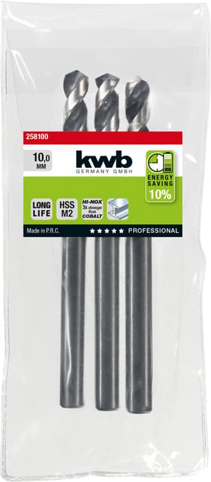 KWB 49258100 HI-Nox HSS M2 burgija za metal, 10 mm - slika 2