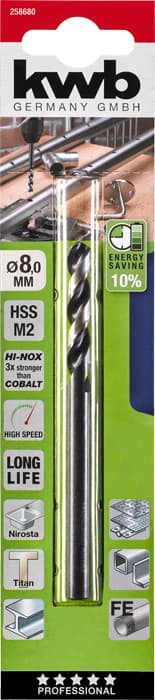 KWB 49258680 HI-NOX HSS M2 burgija 8x117, za metal/čelik, Energy Saving - slika 2