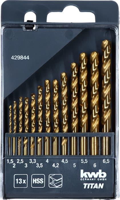 KWB 49429844 HSS-Tin Titanijum set burgija, 1,5-6,5 mm, 13 delova - slika 2
