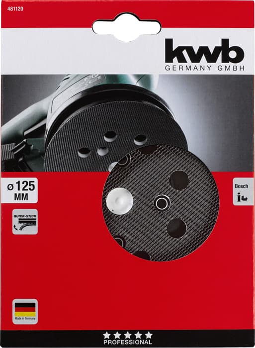 KWB 49481120 držač brusnog papira za Bosch ekscentar brusilice, 125 mm - slika 2