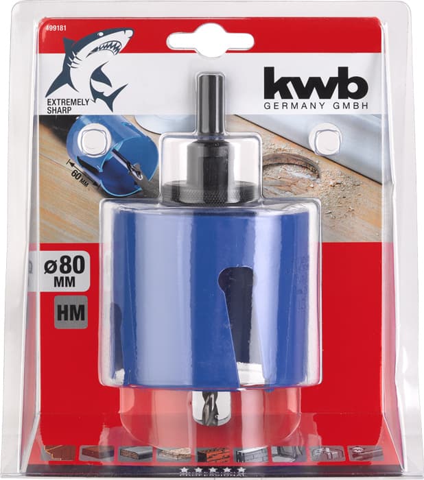 KWB 49499181 univerzalna krunasta testera, karbidna, 80 mm - slika 2