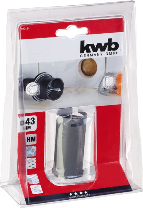 KWB 49499434 univerzalna kruna sa vrhovima ojačanim karbidom 43 mm, dubina 55 mm - slika 2