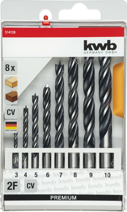 KWB 49514130 set burgija za drvo 3-10 mm, 8 delova - slika 3