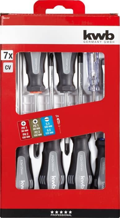 KWB 49665207 Set odvijača, FL / PH / PZ, 7 delova - slika 2