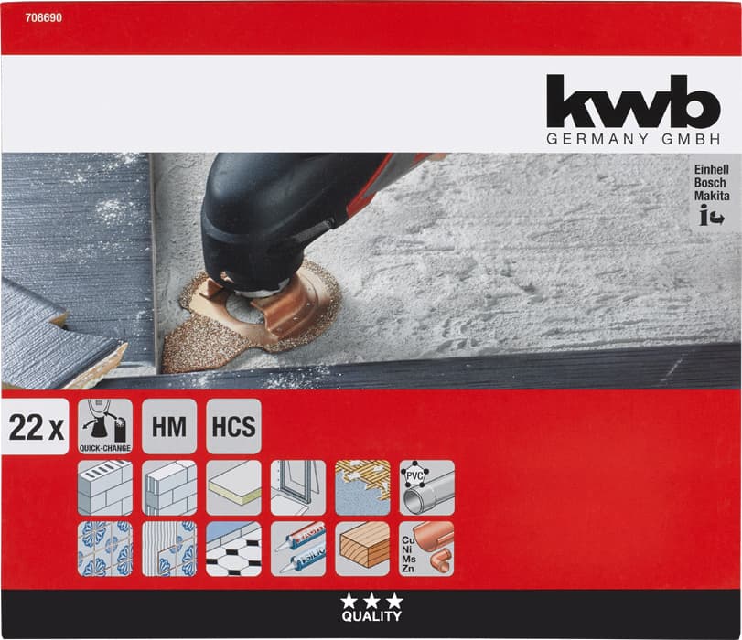 KWB 49708690 set pribora za renovator, za kupatilo, 22 dela - slika 2