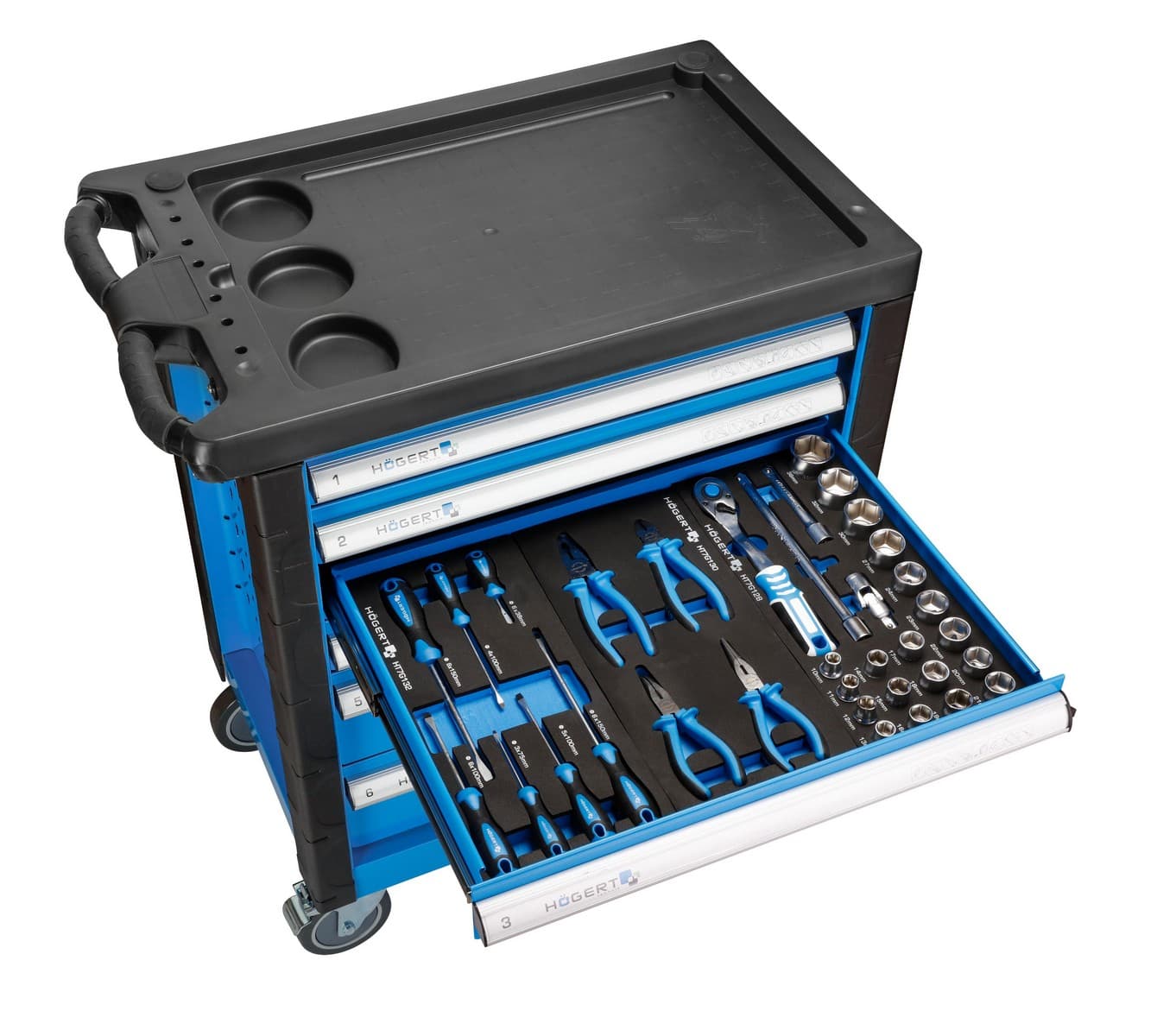 Hogert HT7G052 kolica sa alatom, 171 alat - slika 4