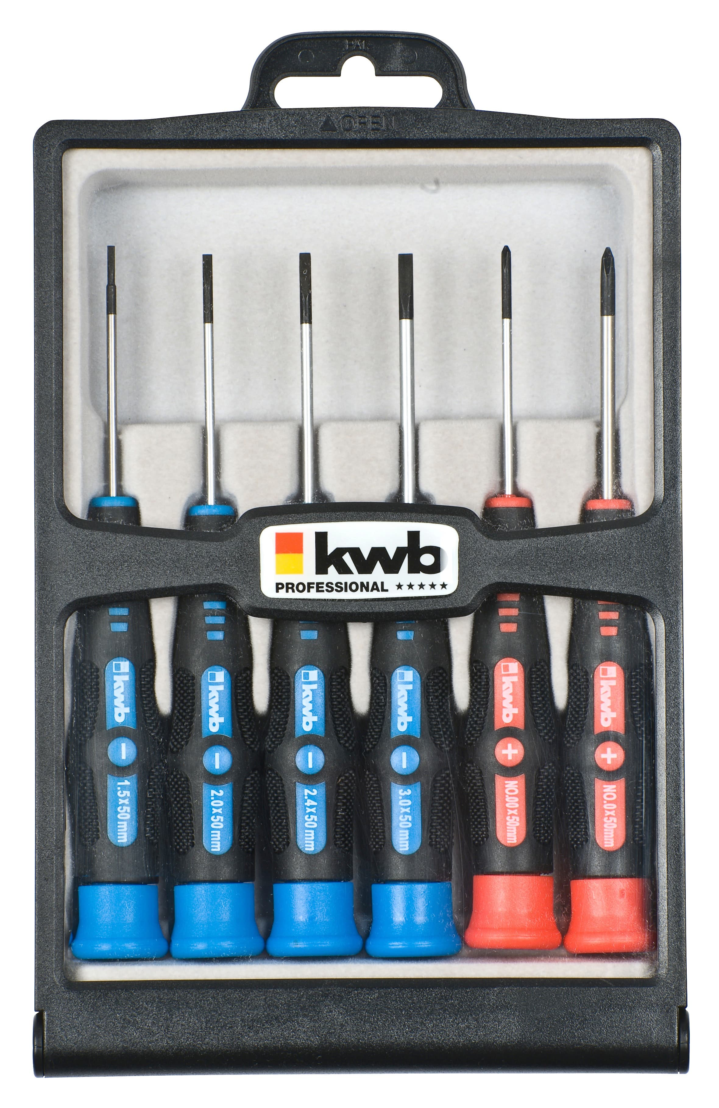 KWB 49146100 Profi set preciznih odvijača, 6/1 | CrV, FL+PH - slika 3