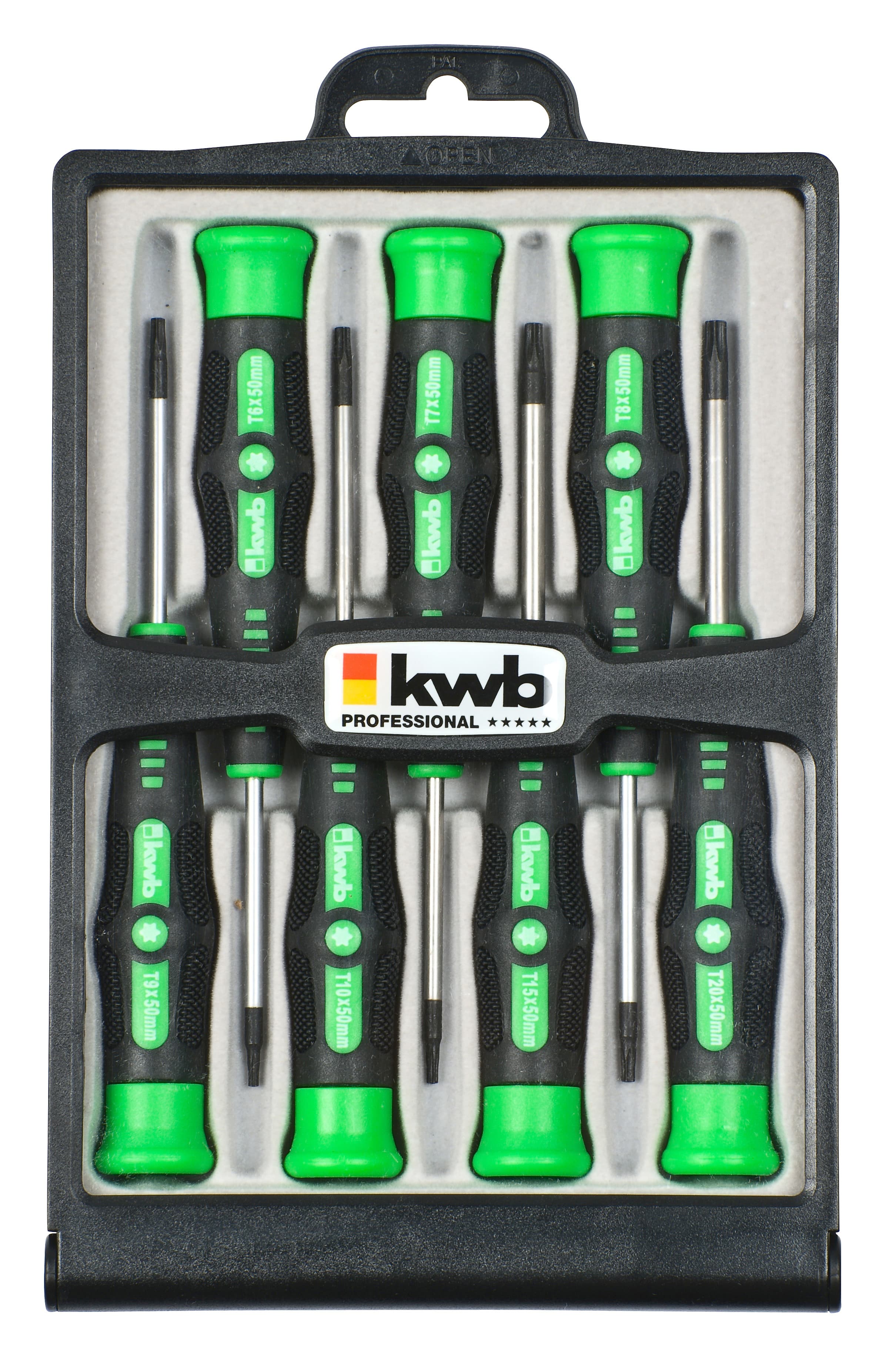 KWB 49146400 Profi set preciznih odvijača, 7/1| CrV, TORX - slika 4