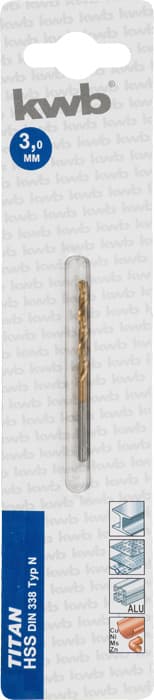 KWB 49237330 TitanIUM HSS-G TIN Twist burgija 3,0 mm - slika 5