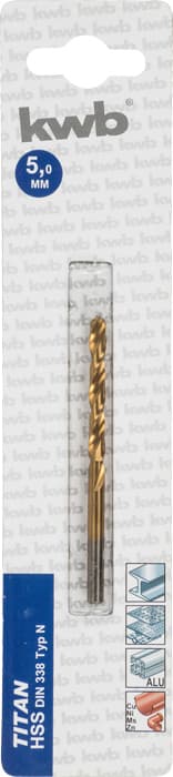 KWB 49237350 TitanIUM HSS-G TIN Twist burgija 5,0 mm - slika 5